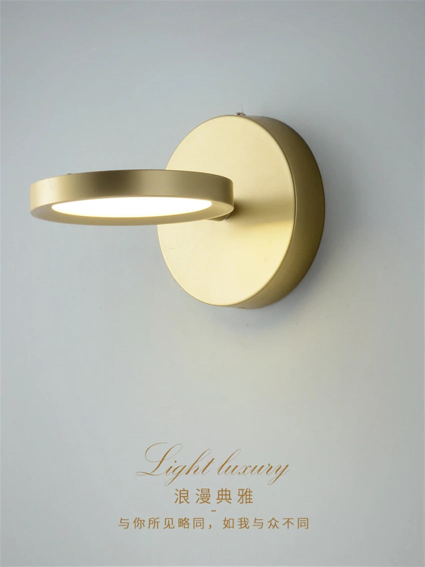 Nordic Round Gold Wall Sconce