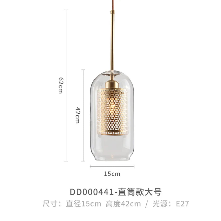 Vadim Modern Smoke Grey Glass Pendant Lamp