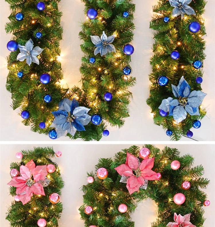2.7m Luxury LED Christmas Cane Wreath Banner