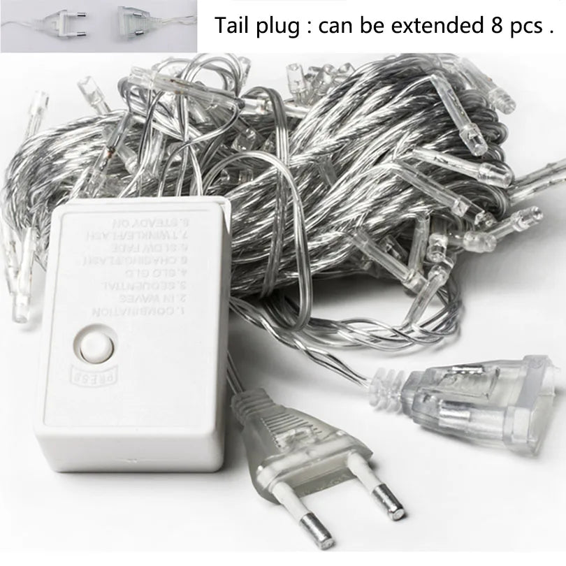 2024 LED Icicle Waterfall Curtain Lights