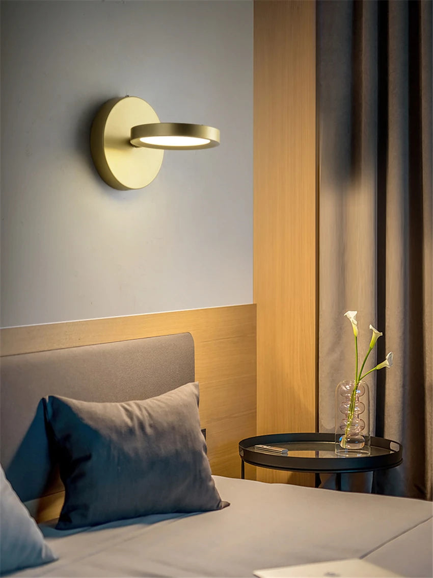 Nordic Round Gold Wall Sconce