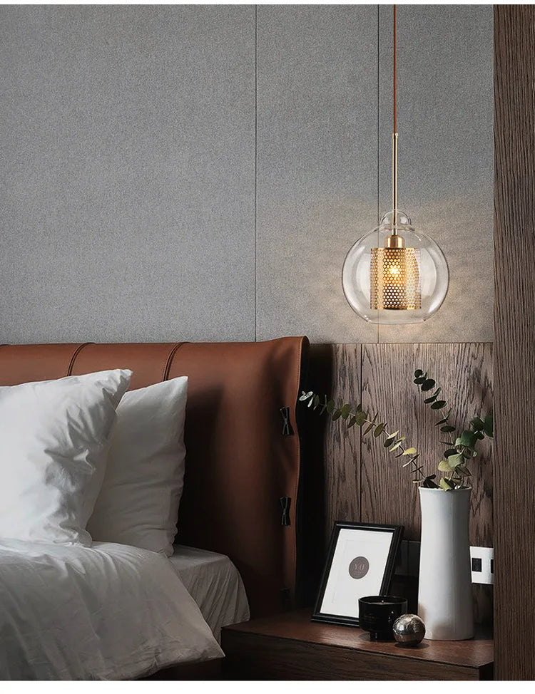 Vadim Modern Smoke Grey Glass Pendant Lamp
