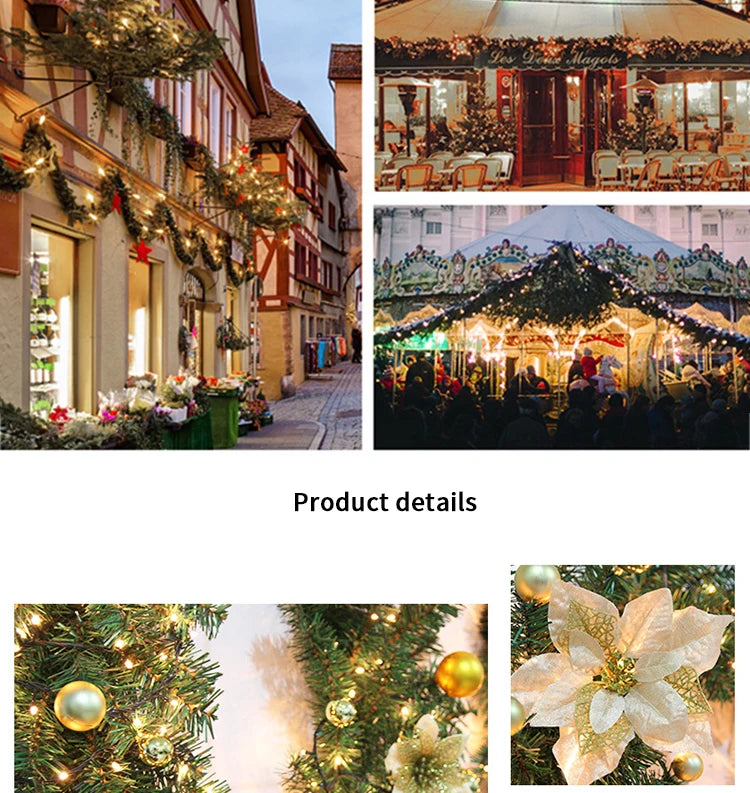 2.7m Luxury LED Christmas Cane Wreath Banner
