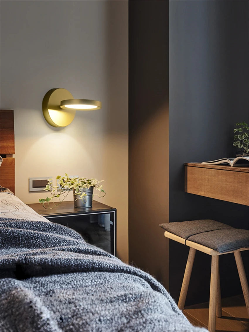 Nordic Round Gold Wall Sconce