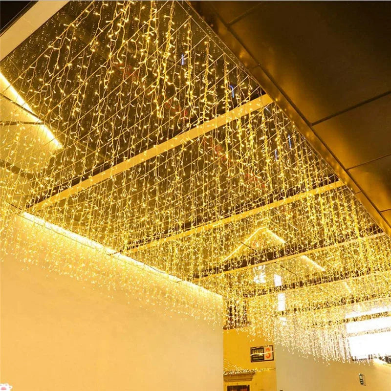 2024 LED Icicle Waterfall Curtain Lights