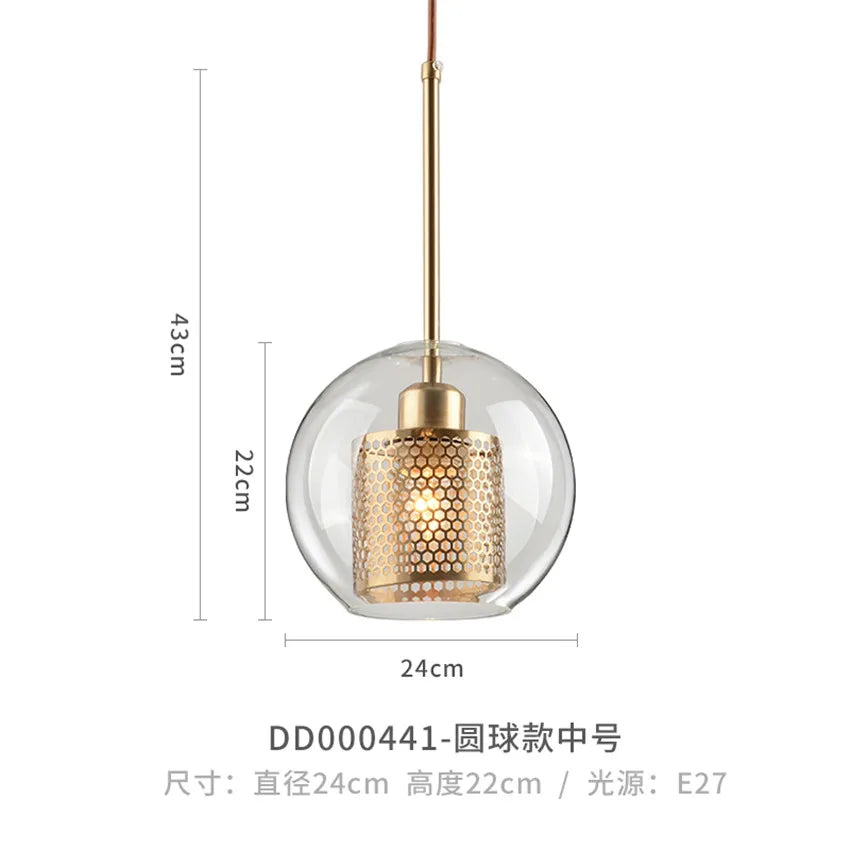 Vadim Modern Smoke Grey Glass Pendant Lamp