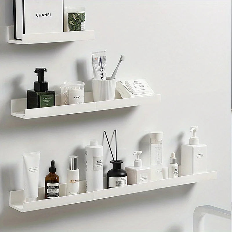No-Drill Bathroom Makeup & Shower Shelf