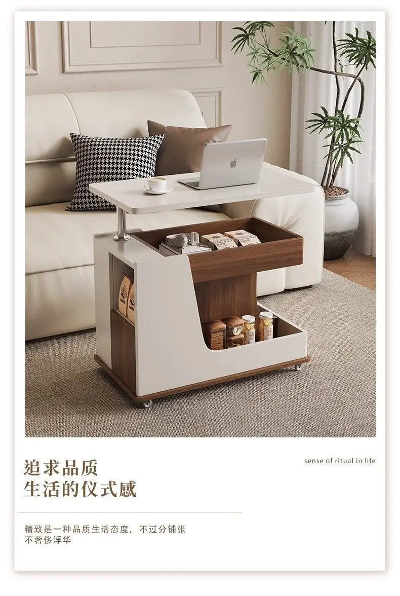 Luxury Solid Wood Slate Side Cabinet