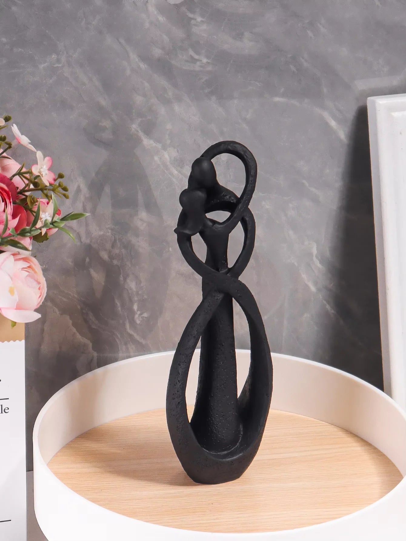 Nordic Embracing Couple Sculpture