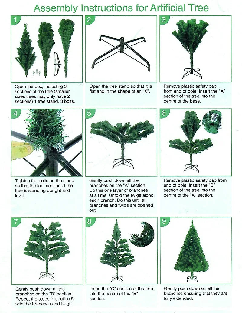 Large Encrypted Green PVC Christmas Tree