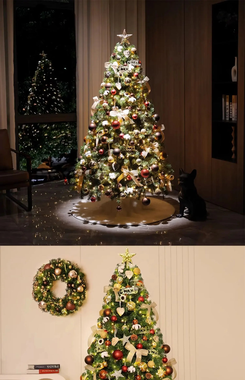 Christmas Tree Set with Lights & Ornaments