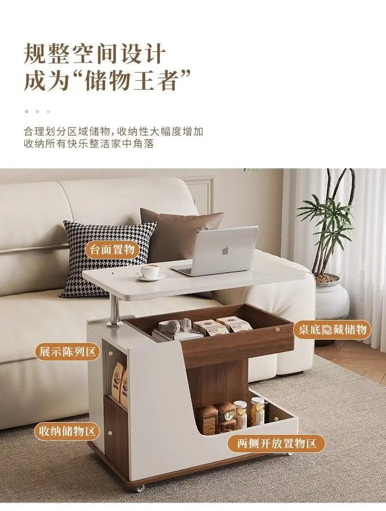 Luxury Solid Wood Slate Side Cabinet