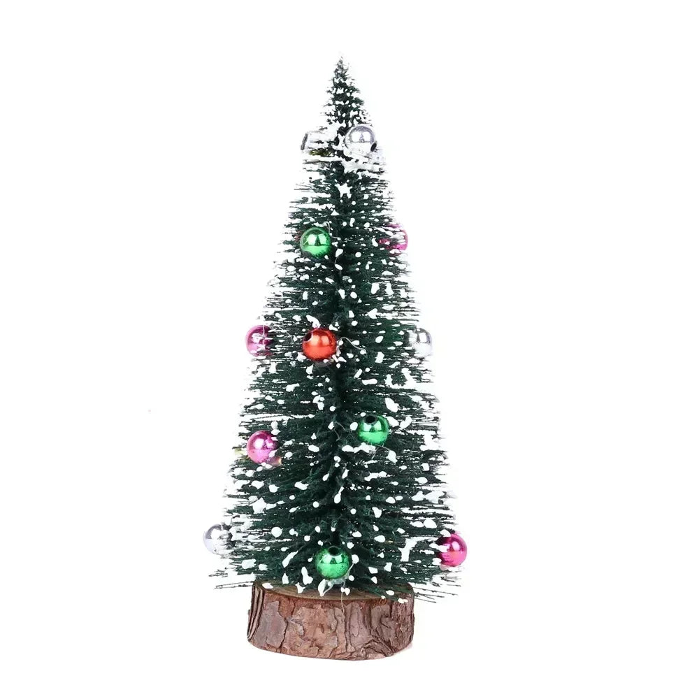 Mini Christmas Tree with Wooden Base
