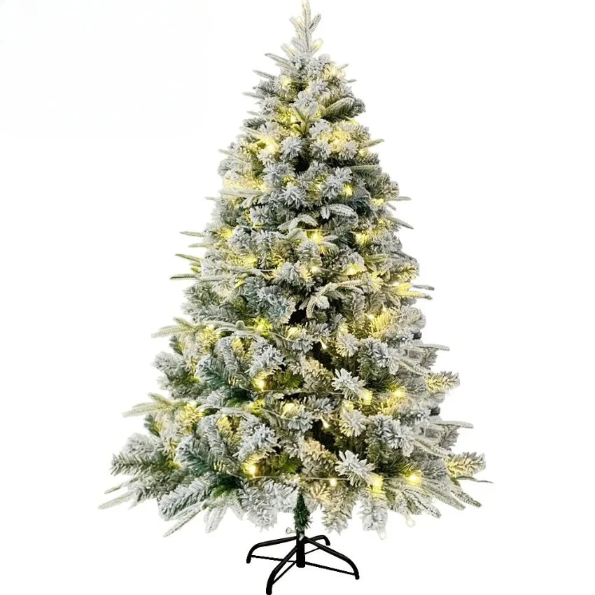 Snow-Sprayed PE+PVC Artificial Christmas Tree