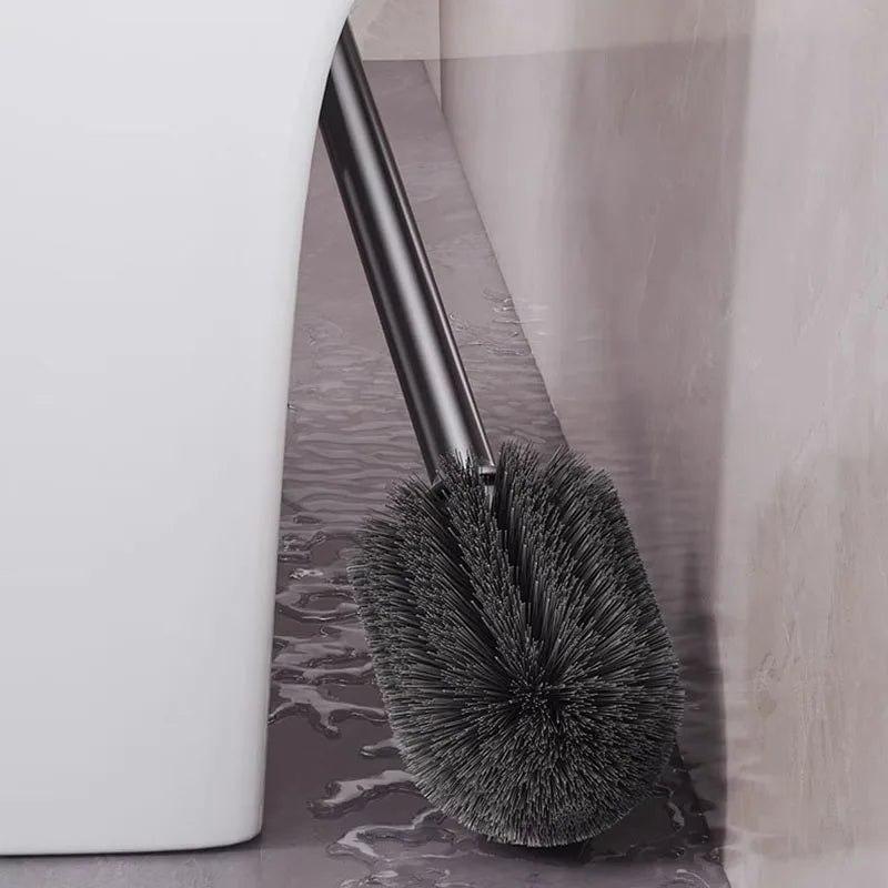 Wall-Mounted Aluminum Toilet Brush Holder