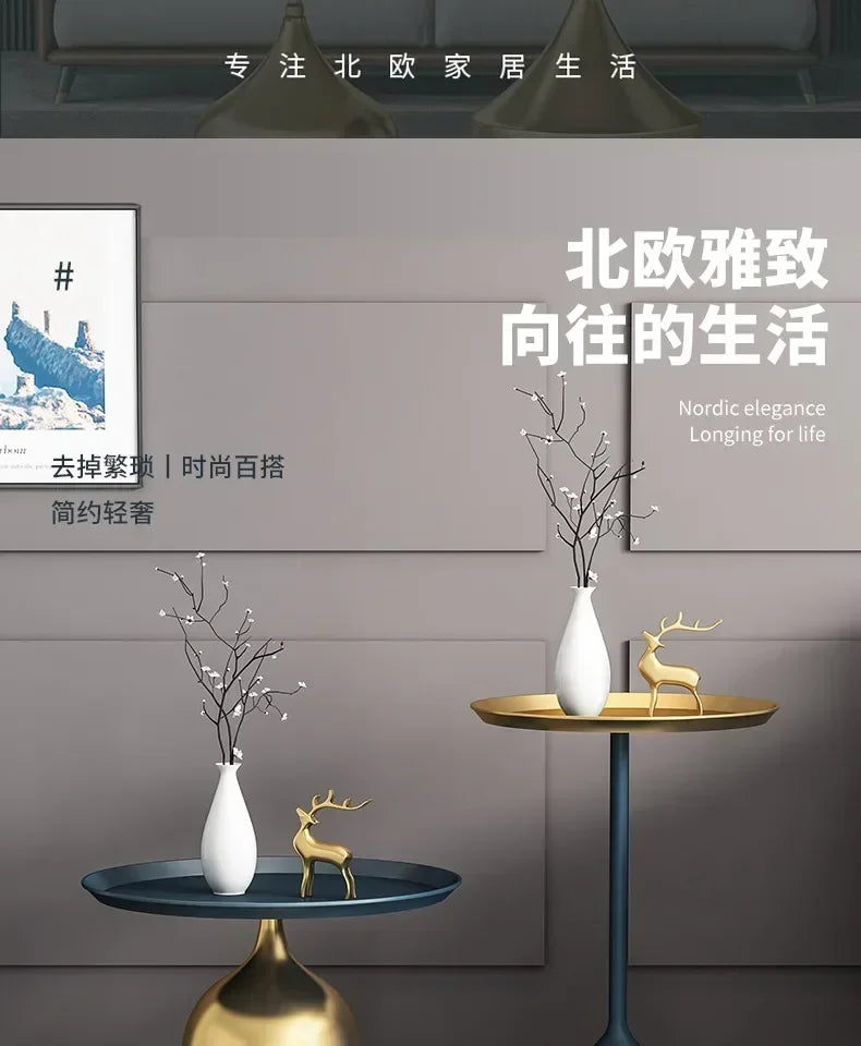 Nordic Marble Gold Side Table