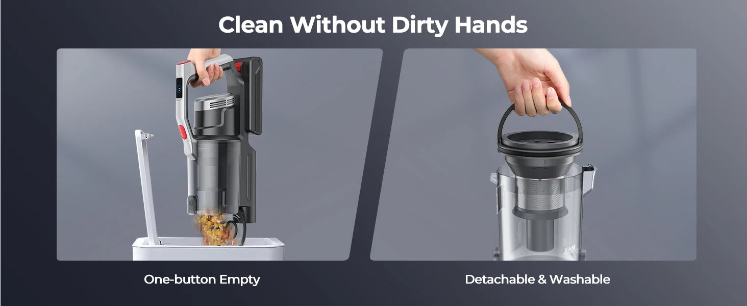 Aspirador sem fios de 500 W e 38000 PA, eletrodoméstico inteligente portátil, com autonomia de 55 minutos, bateria amovível e sem fios.