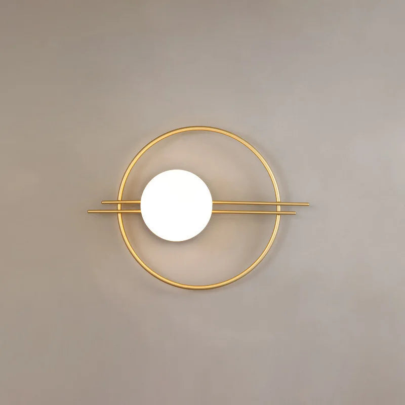 Modern Round LED Wall Sconce (Gold/Black)