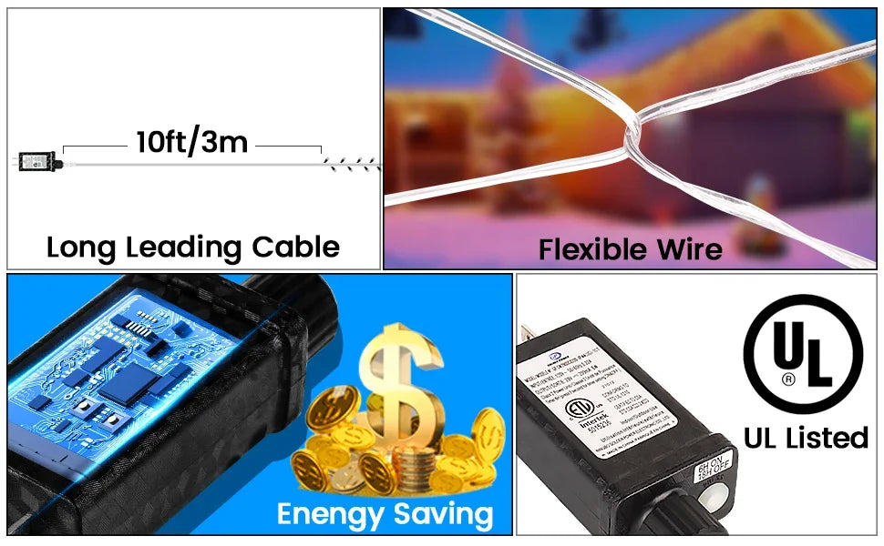 2025 LED Icicle Street Garland (4m × 0.6m)