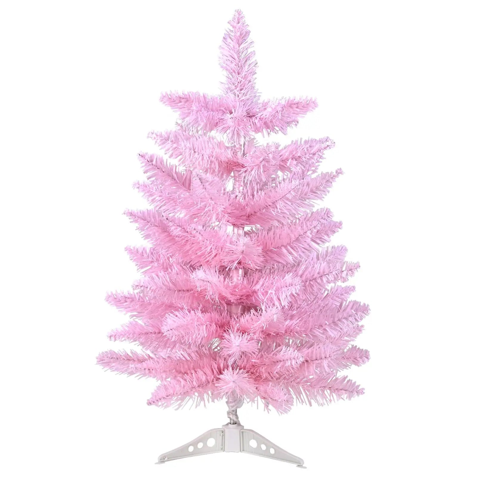 Artificial Pink Rose Christmas Tree Decor