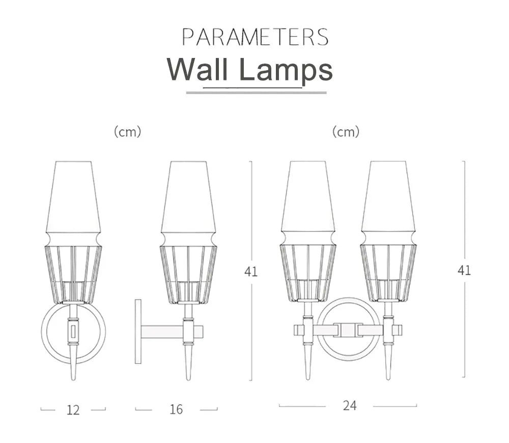 Modern Gold Crystal Wall Sconce