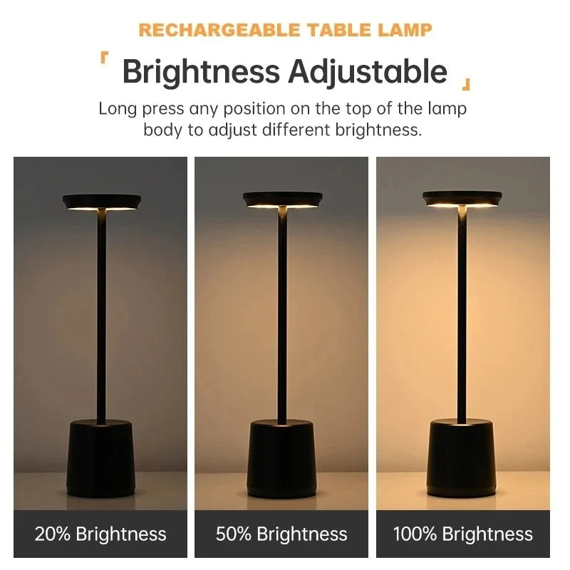 Simple Rechargeable LED Touch Table Lamp