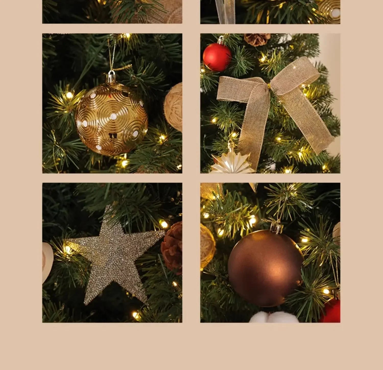 Christmas Tree Set with Lights & Ornaments