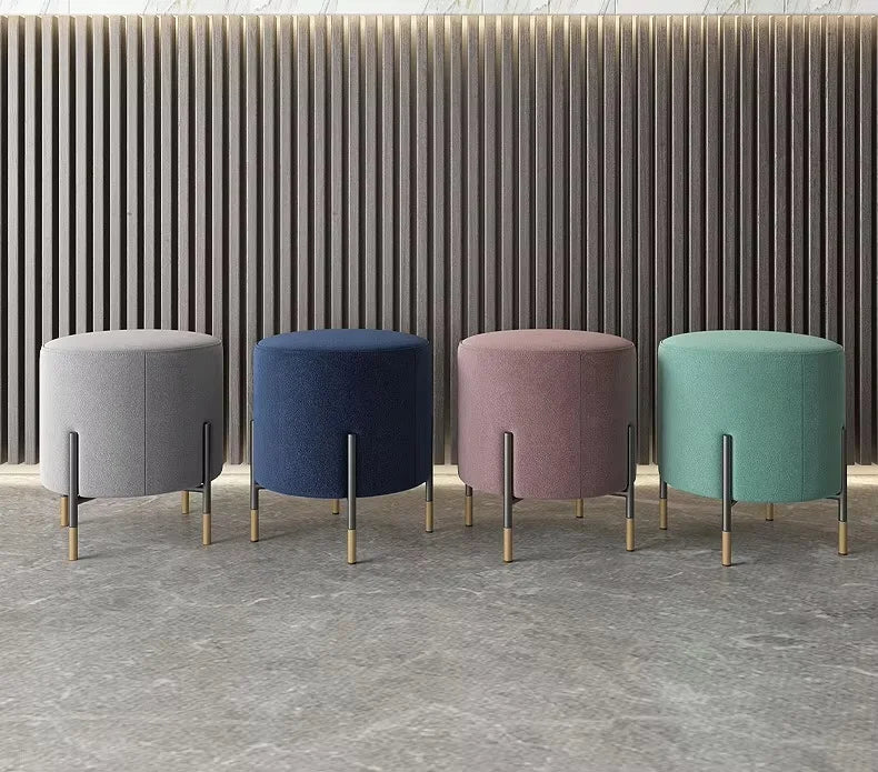 Scandinavian Light-Luxury Velvet Stool