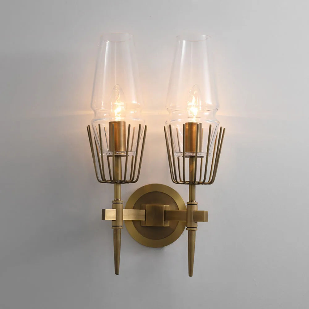 Modern Gold Crystal Wall Sconce