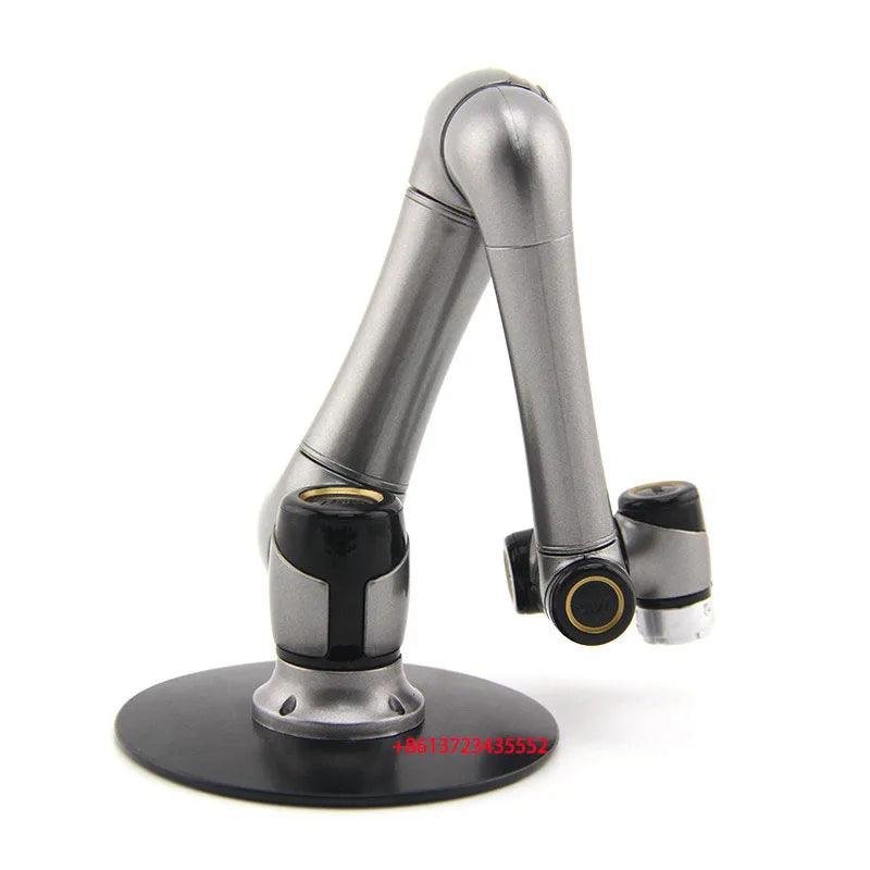 Modelo de braço robótico de 6 eixos à escala 1:5,5, modelo de robô industrial, braço robótico humano-industrial, robô colaborativo, modelo para ensino, cena de presente.