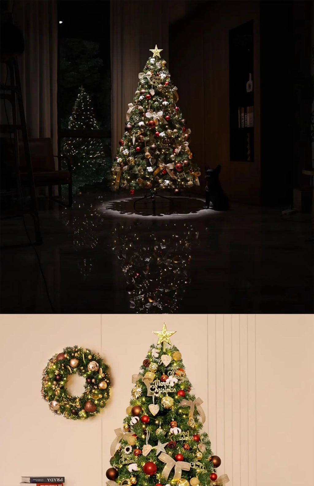 Christmas Tree Set with Lights & Ornaments