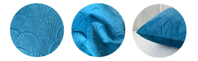 Velvet Scallop Luxury Cushion Cover (45×45cm)