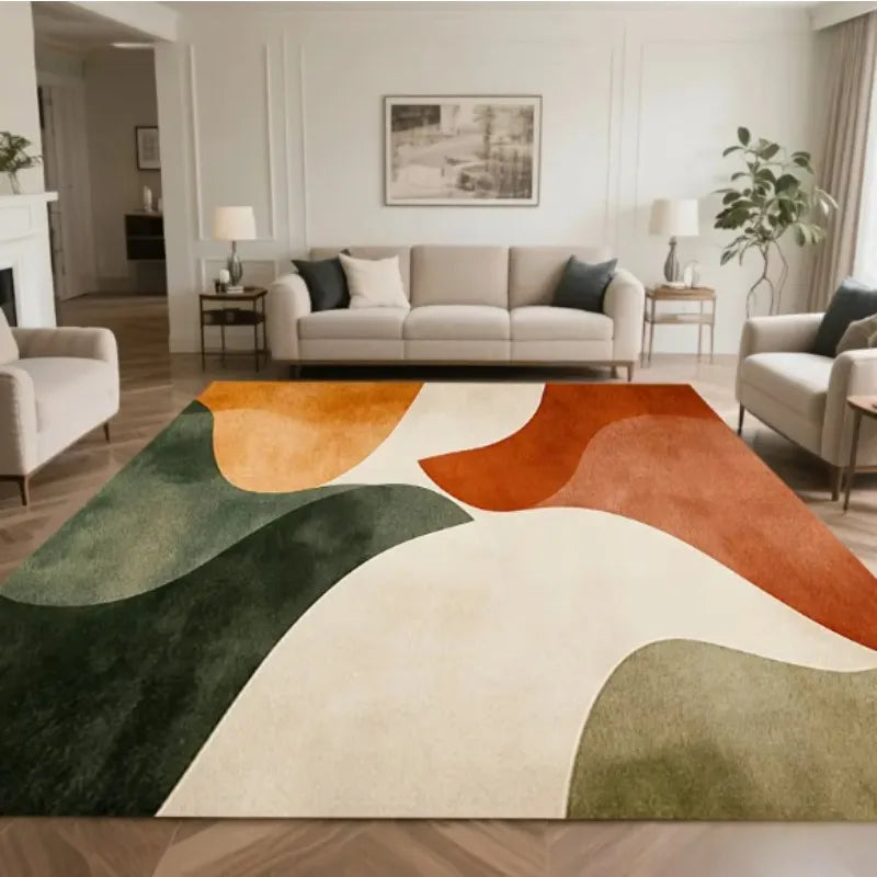 Modern Soft Line-Print Floor Mat