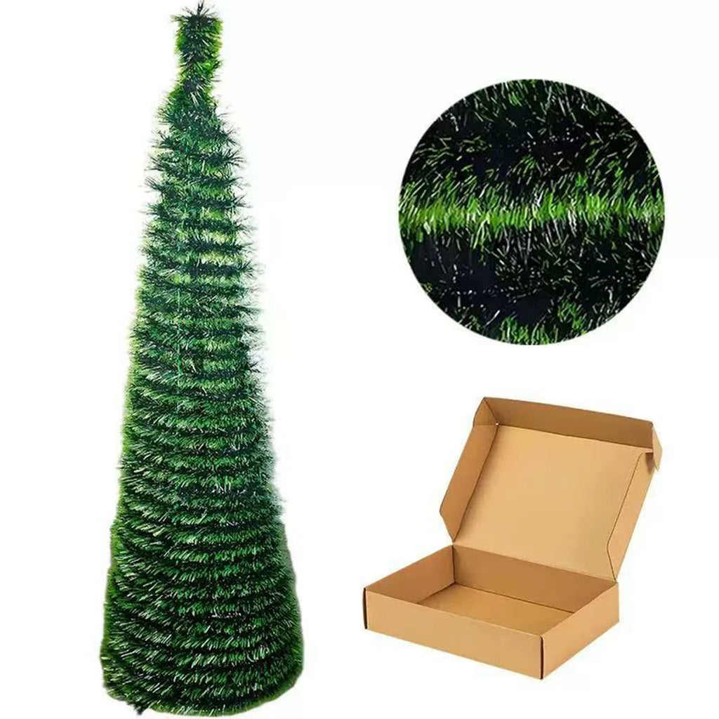 2025 Foldable Green Christmas Spiral Tree