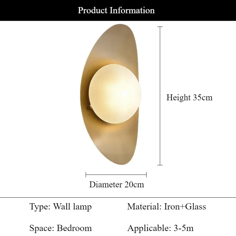 Nordic Gold Ingot Wall Lamp