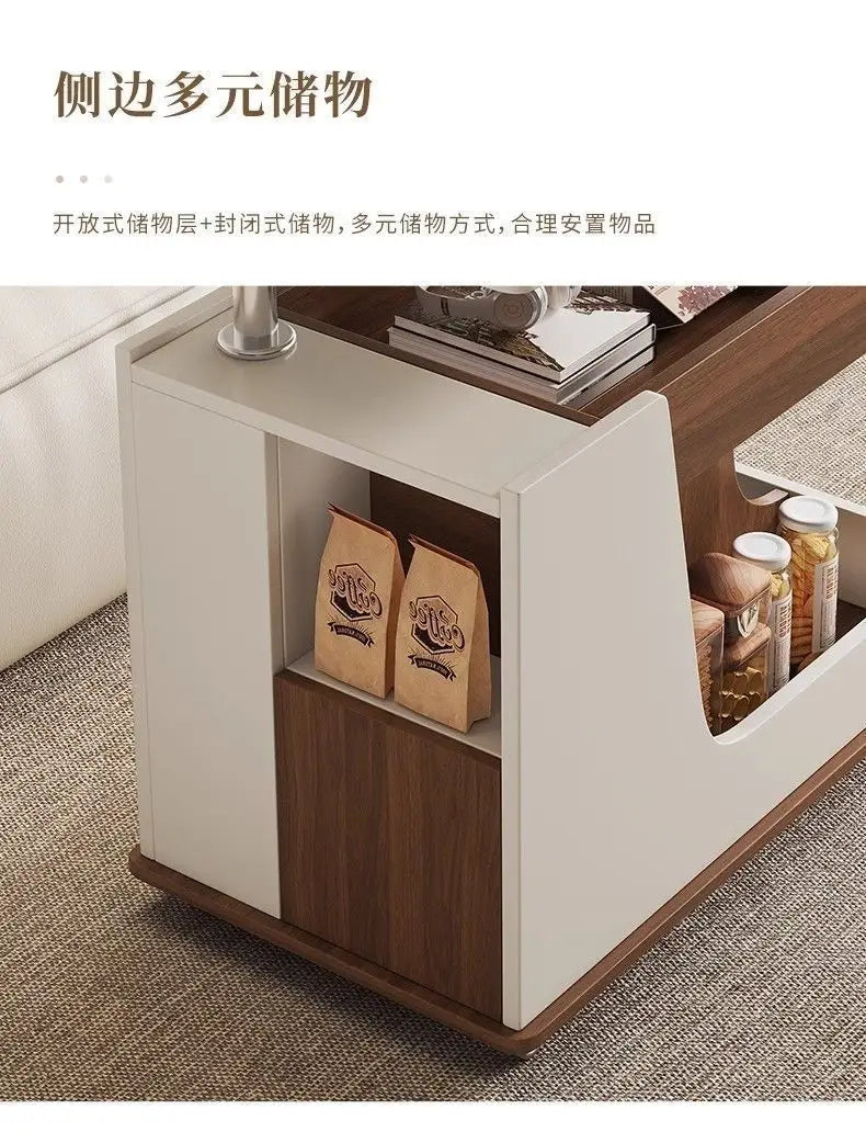 Luxury Solid Wood Slate Side Cabinet