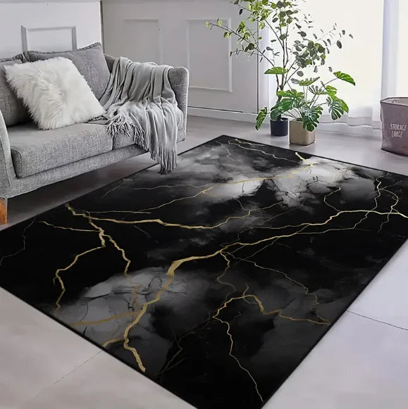 Modern Soft Line-Print Floor Mat