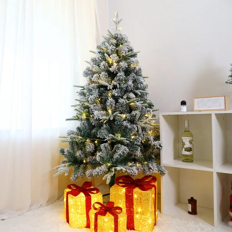 Snow-Sprayed PE+PVC Artificial Christmas Tree