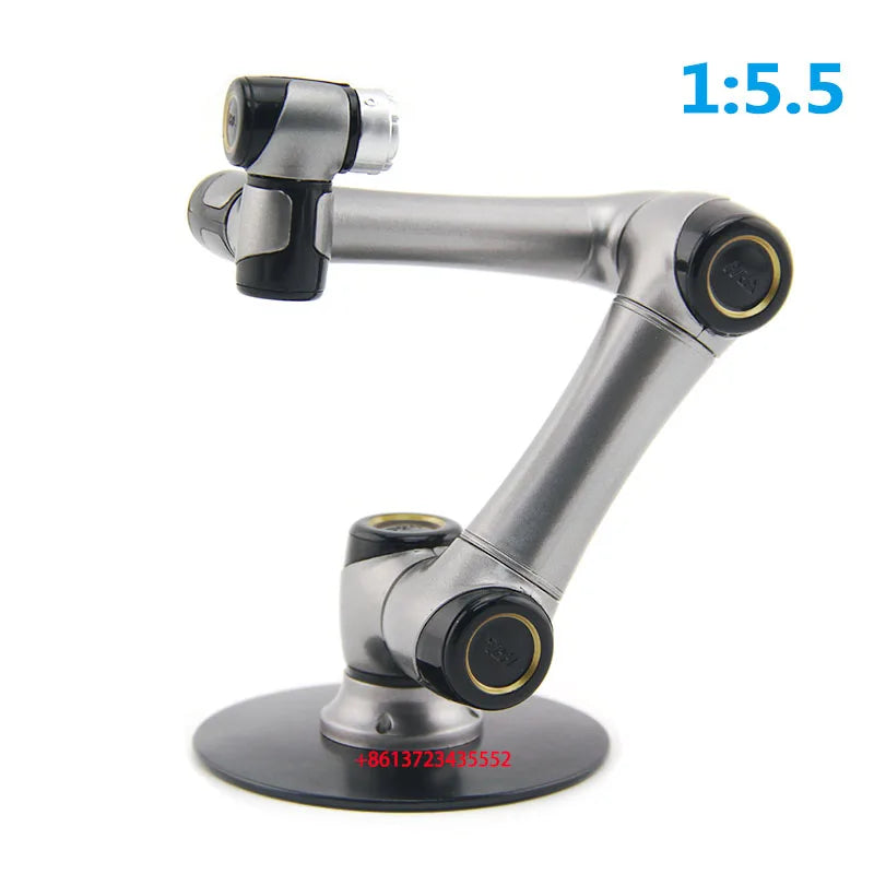 Modelo de braço robótico de 6 eixos à escala 1:5,5, modelo de robô industrial, braço robótico humano-industrial, robô colaborativo, modelo para ensino, cena de presente.
