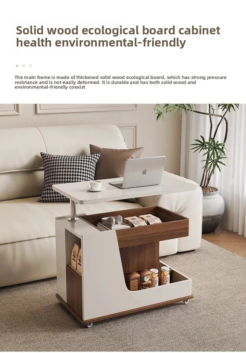 Luxury Solid Wood Slate Side Cabinet