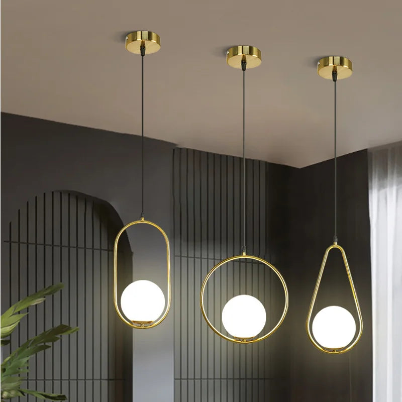 Nordic Gold Minimalist Pendant Light