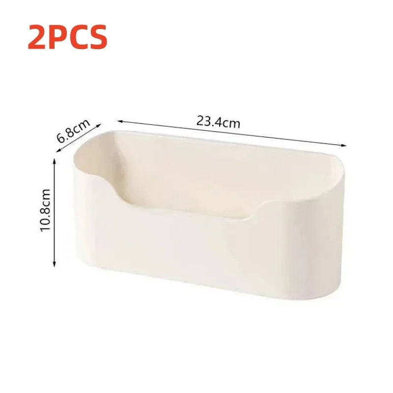 Wall-Mounted Multifunction Adhesive Storage Rack