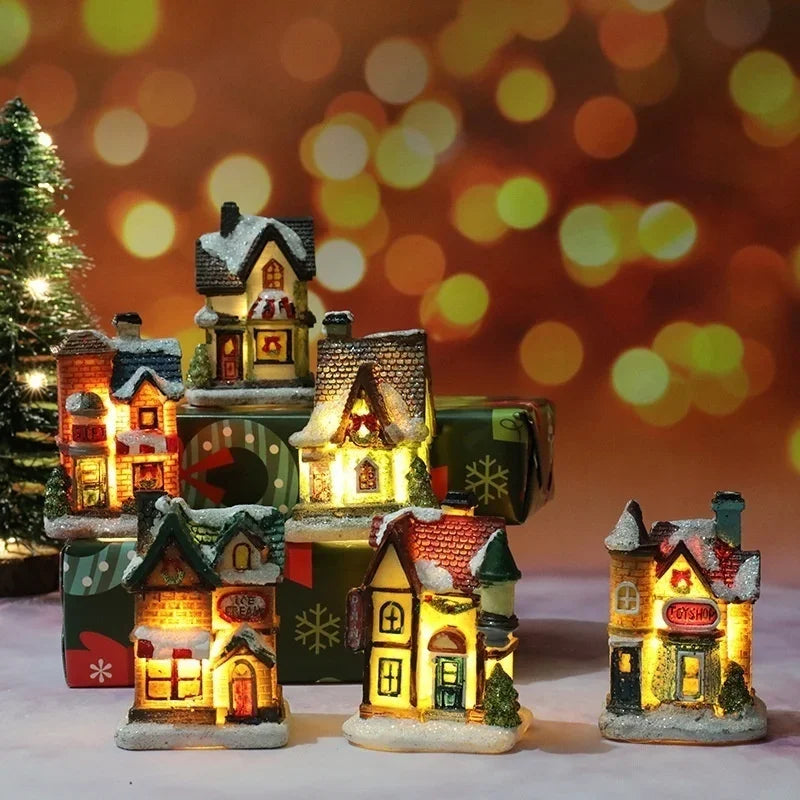 Resin Christmas Mini House Ornament