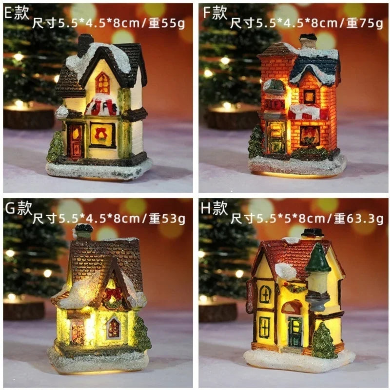 Resin Christmas Mini House Ornament