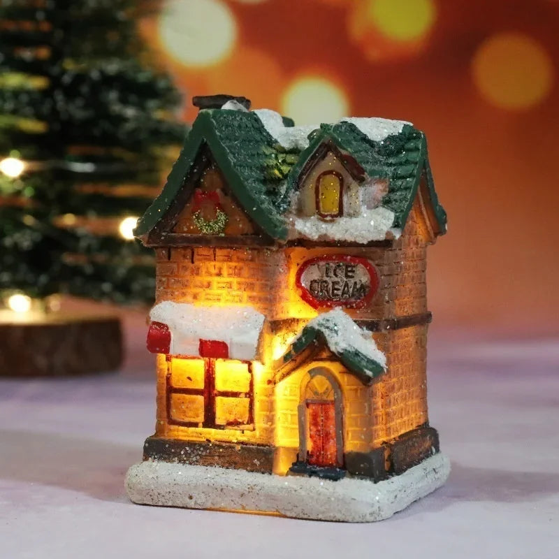 Resin Christmas Mini House Ornament
