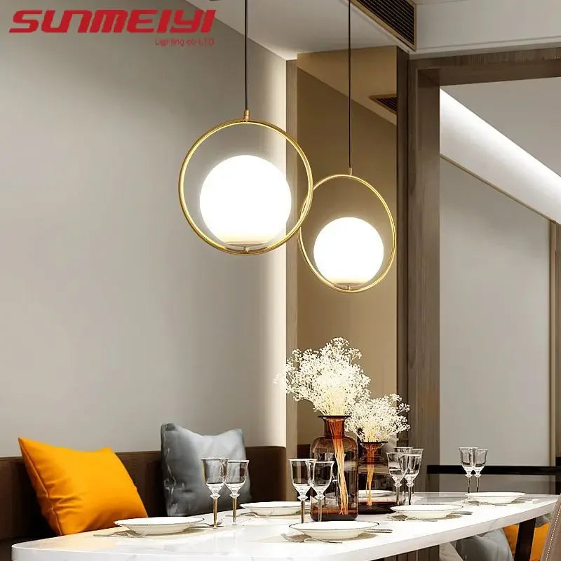 Nordic Gold Minimalist Pendant Light