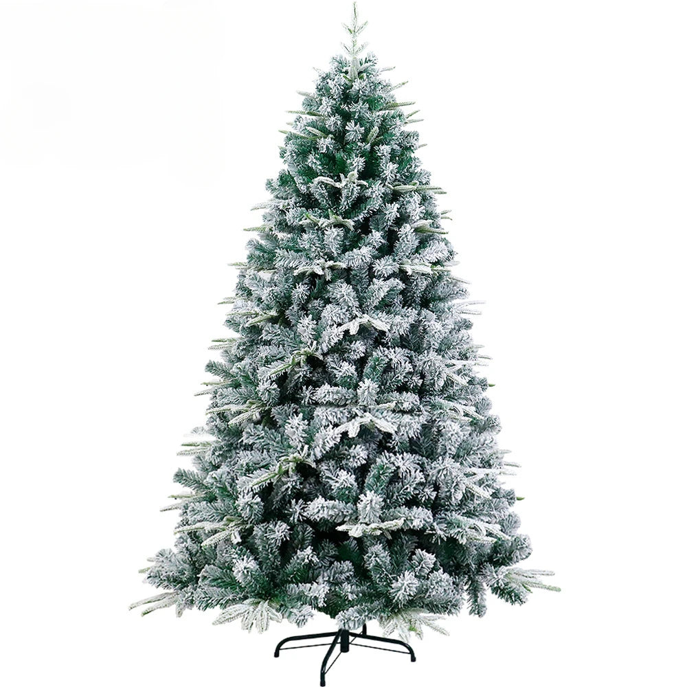 Snow-Sprayed PE+PVC Artificial Christmas Tree