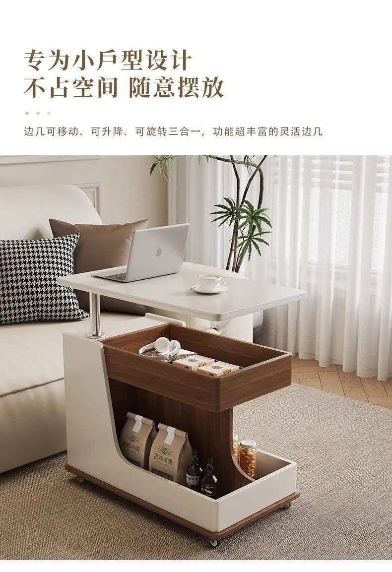 Luxury Solid Wood Slate Side Cabinet