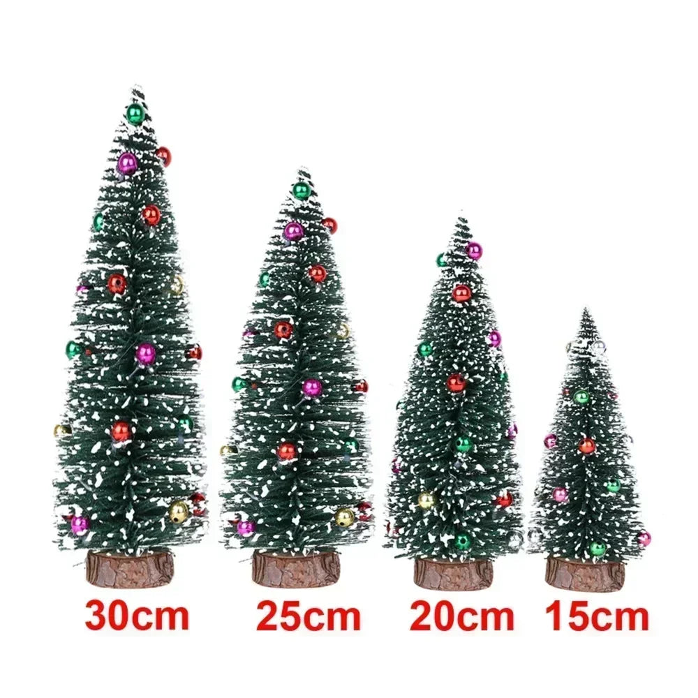 Mini Christmas Tree with Wooden Base