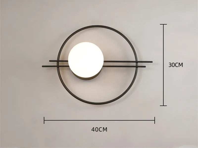 Modern Round LED Wall Sconce (Gold/Black)